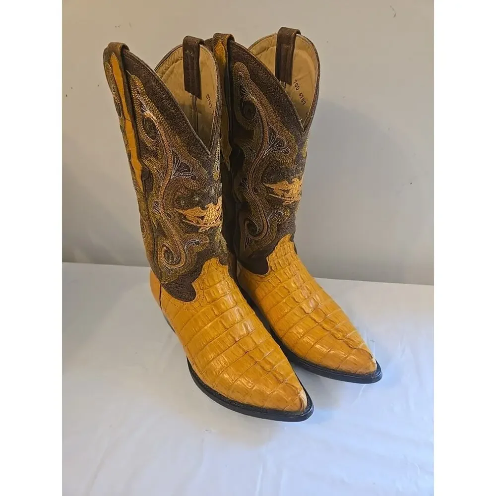 El General Coyboy Boots Size Mens 7 Caimen Tail Nice Condition